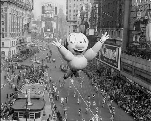 Mighty Mouse float at the Thanksgiving Day Parade