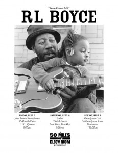 Poster for RL Boyce's NYC performances, 2012